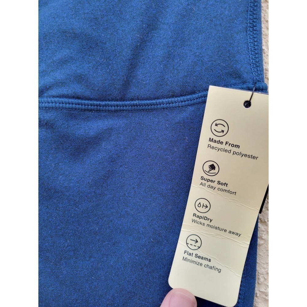 Ideology Women Extra Small High Rise Biker Shorts Blue - Picture 5 of 8